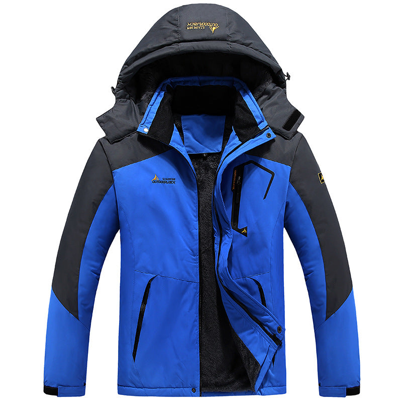 Herren Wasser- und winddichte Softshell-Outdoorjacke mit Teddyfleece-Innenfutter und Kapuze Shop Nory