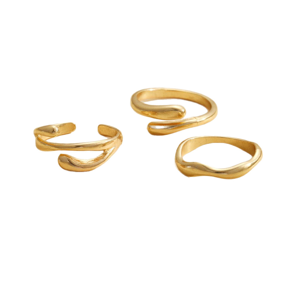 Damen Ring-Set mit kreativem, fließendem Design Shop Nory