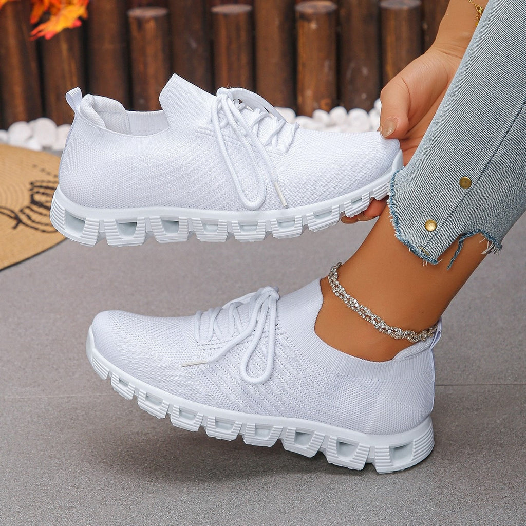 Damen Ultraleichte Sport-Sneaker mit atmungsaktiver Strickoberfläche