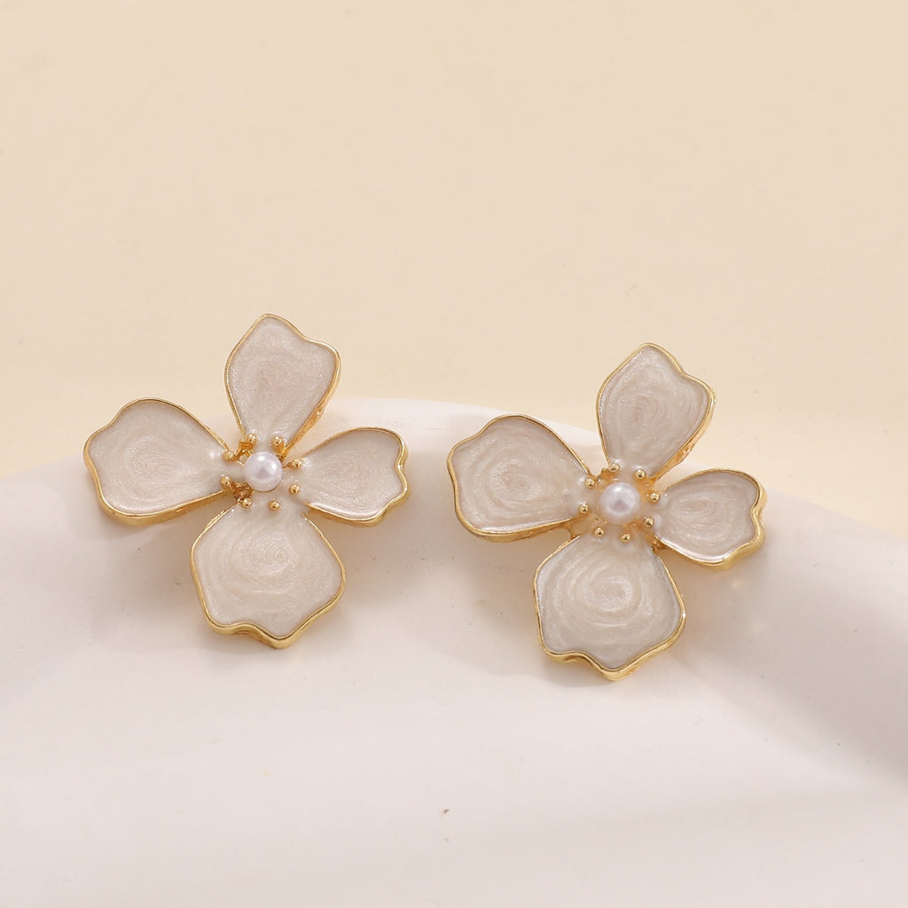 Damen Ohrstecker im kunstvollen Orchideen-Design Shop Nory
