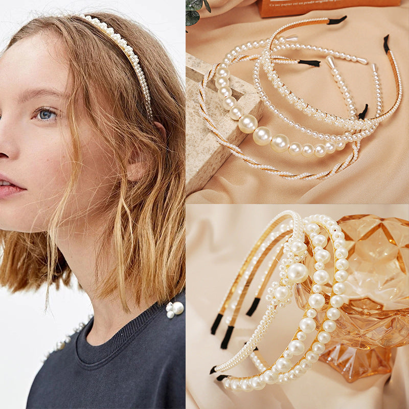 Damen Haarband mit eleganten Perlenverzierungen Shop Nory