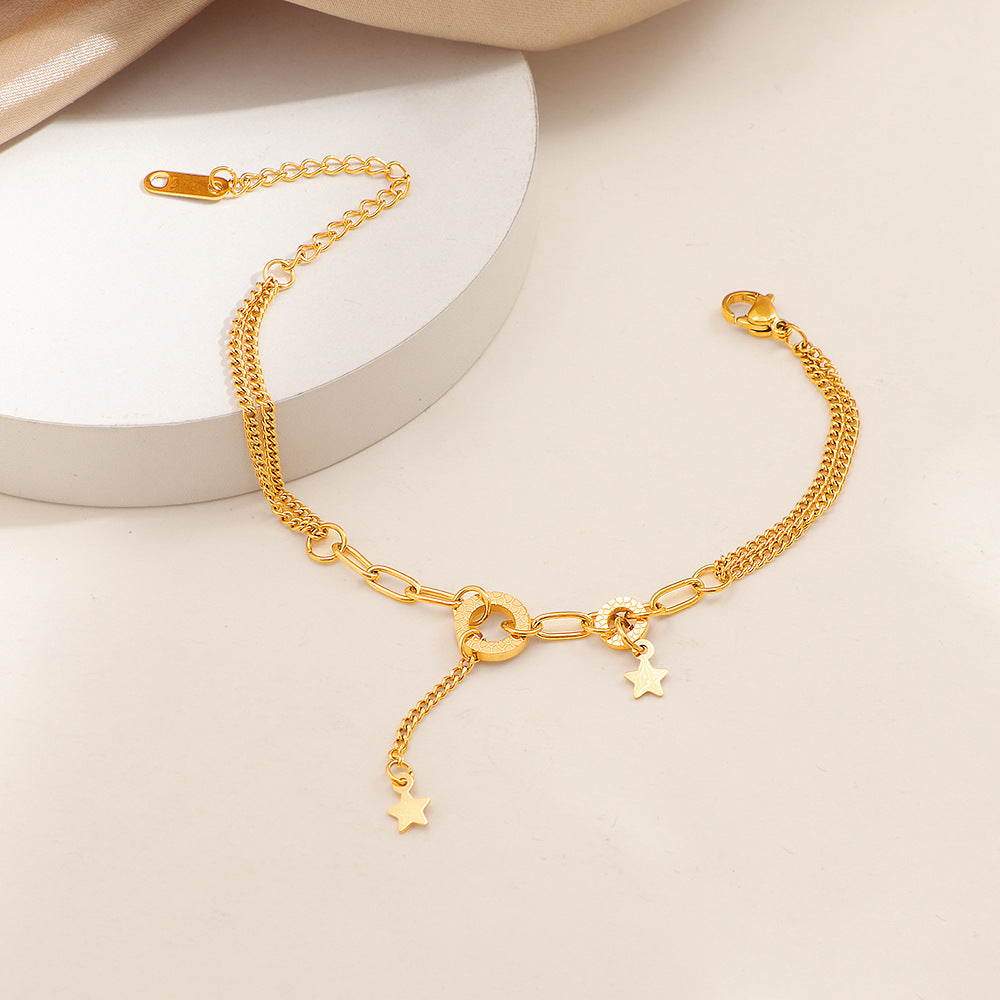 Damen Stern-Beschmückte Verstellbare Kettenarmband Shop Nory