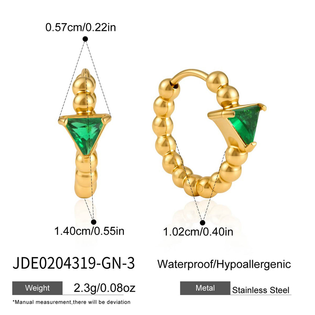 Damen Ohrhänger mit graviertem Zirkonia und hypoallergenen Eigenschaften Shop Nory
