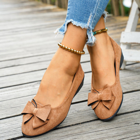 Damen Klassische Ballerinas aus weichem Wildleder