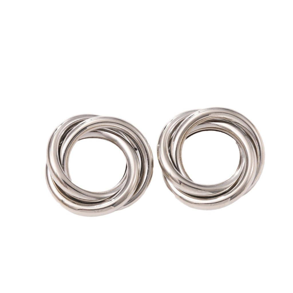 Damen Hängende Ohrringe mit elegantem, geschwungenem Ringdesign Shop Nory