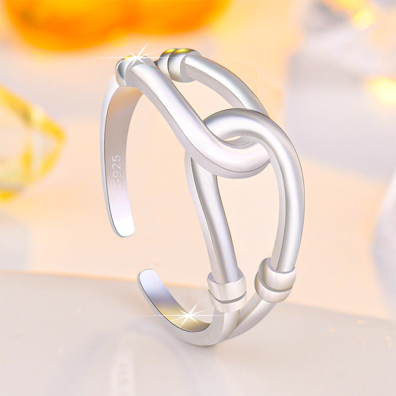 Damen Offener Armreif mit kunstvollem Knoten-Design Shop Nory