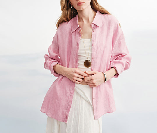 Damen Luftige Leinenbluse Shop Nory