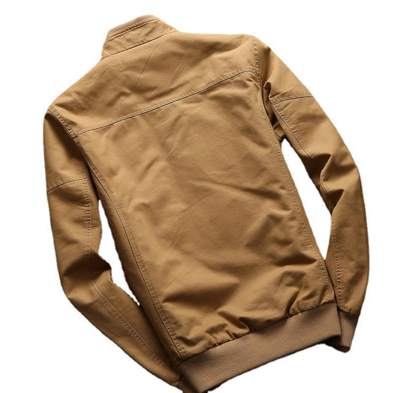 Herren Canvas-Fieldblouson im Utility-Style mit Schulterpatten, Brustpattentaschen und Rippbündchen Shop Nory