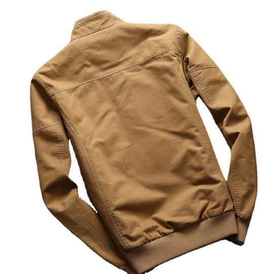 Herren Canvas-Fieldblouson im Utility-Style mit Schulterpatten, Brustpattentaschen und Rippbündchen Shop Nory