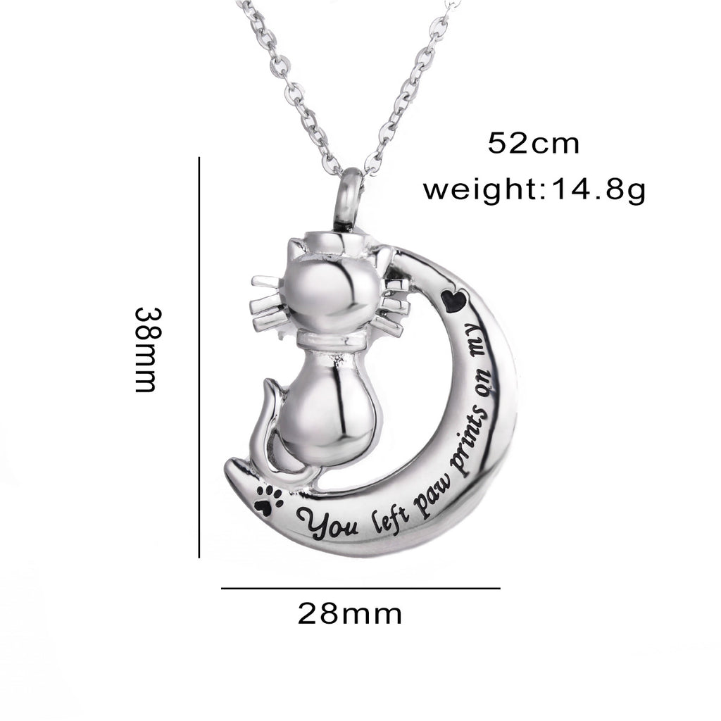 Damen Schmuckanhänger mit Katzenmotiv und eingravierter Botschaft Shop Nory