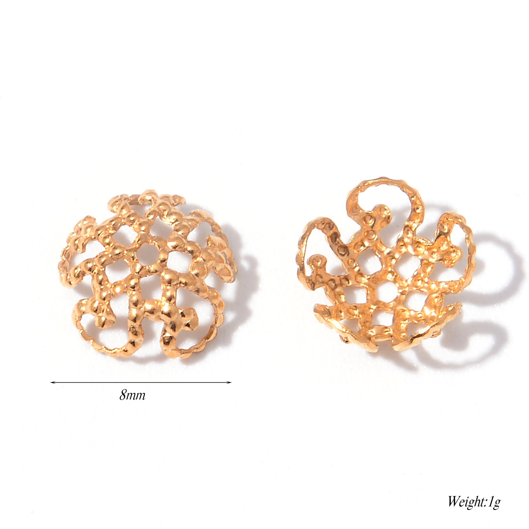 Damen Ohrstecker mit floralem Design aus hochwertigem Metall Shop Nory
