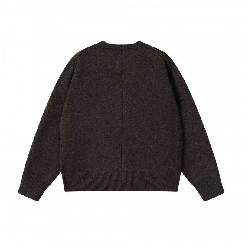 Unisex Boxiger Feinstrick-Cardigan mit Rundhals und durchgehender Knopfleiste Shop Nory