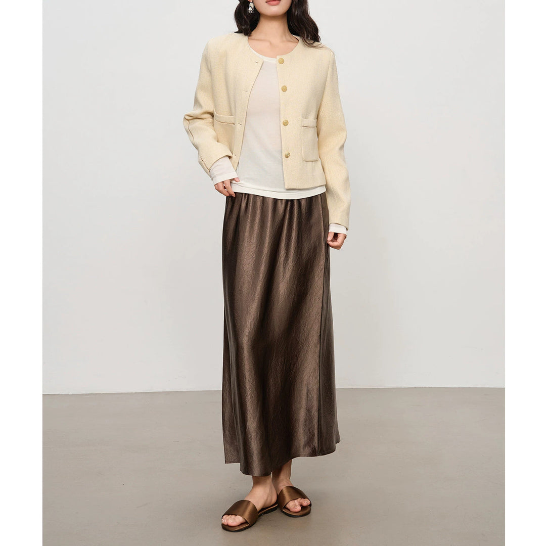 Damen Eleganter Maxirock aus hochwertigem Chiffon Shop Nory