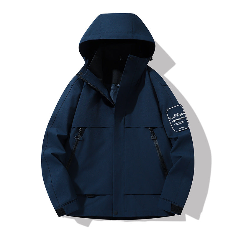 Herren multifunktionale Wasserfeste Softshell-Regenjacke mit abnehmbarer Fleece-Innenjacke Shop Nory