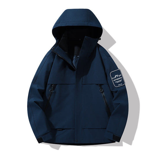 Herren multifunktionale Wasserfeste Softshell-Regenjacke mit abnehmbarer Fleece-Innenjacke Shop Nory