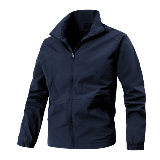 Herren Leichte Softshelljacke mit Stehkragen, winddichter Membran und Reißverschlusstaschen Shop Nory