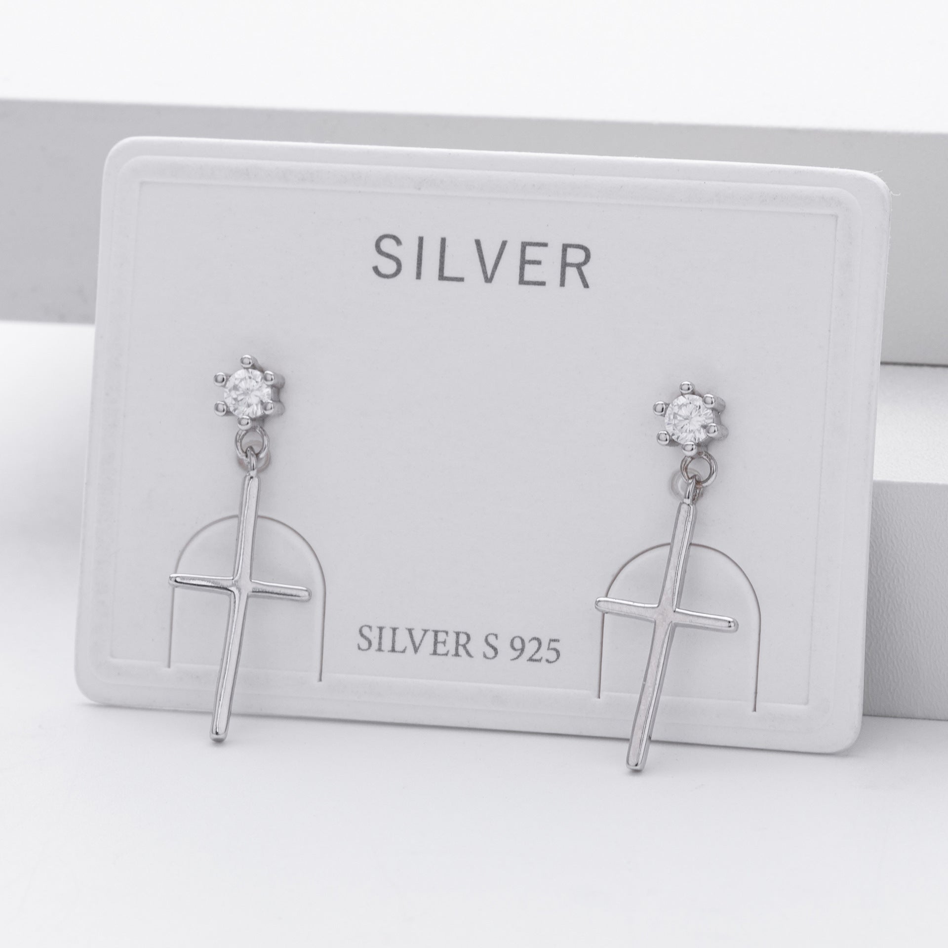 Damen Ohrhänger mit stilvollem Kreuzdesign aus 925 Sterling Silber Shop Nory