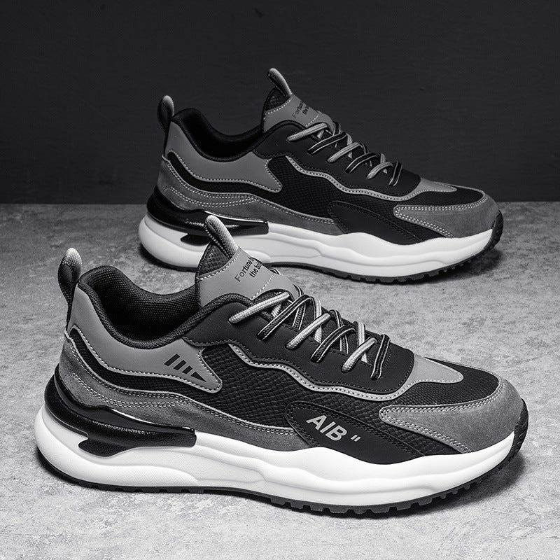 Herren Casual‑Straßen‑Sneaker mit mehrschichtiger Gummiplattform und atmungsaktiven Mesh‑Overlays Shopy Nory