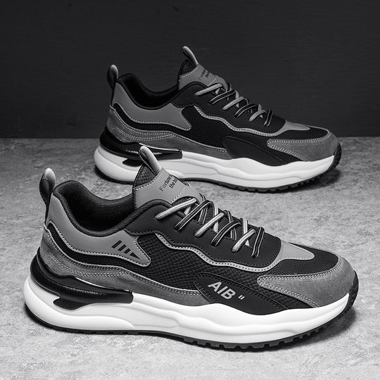 Herren Casual‑Straßen‑Sneaker mit mehrschichtiger Gummiplattform und atmungsaktiven Mesh‑Overlays Shopy Nory