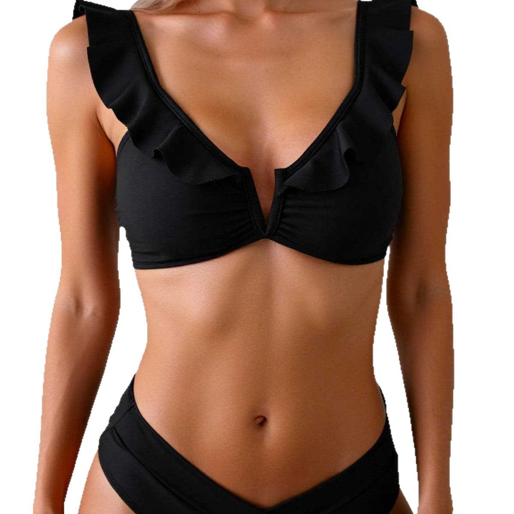 Damen Bikini-Set mit raffinierten Rüschendetails Shopnory