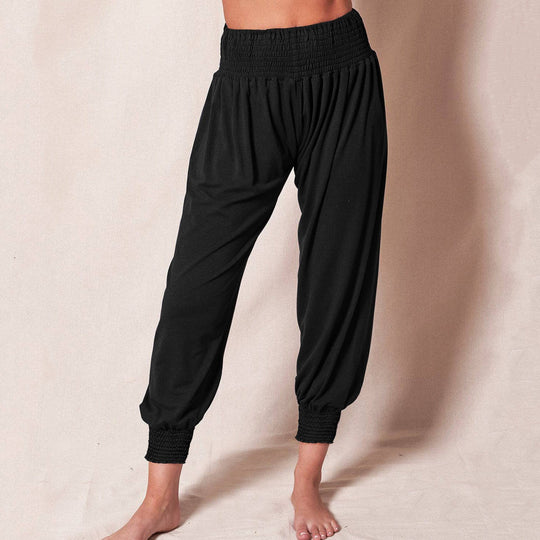 Damen Bequeme Freizeithose mit elastischem Bund und schmalen Bündchen