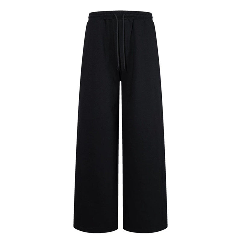 Damen Extraweite Baumwoll-Palazzo-Sweathose mit hohem Komfortbund, Tunnelzug und geradem Bein Shop Nory