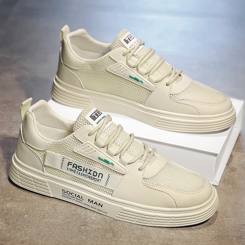 Herren Lässige Plateau-Sneaker mit atmungsaktivem Mesh- und Kunstleder-Mix Shopy Nory