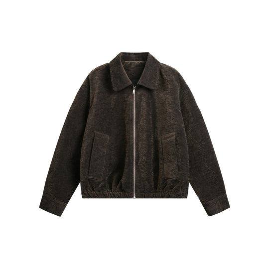 Unisex Boxy-Bomberjacke mit Hemdkragen, Frontreißverschluss und aufgesetzten Pattentaschen Shop Nory