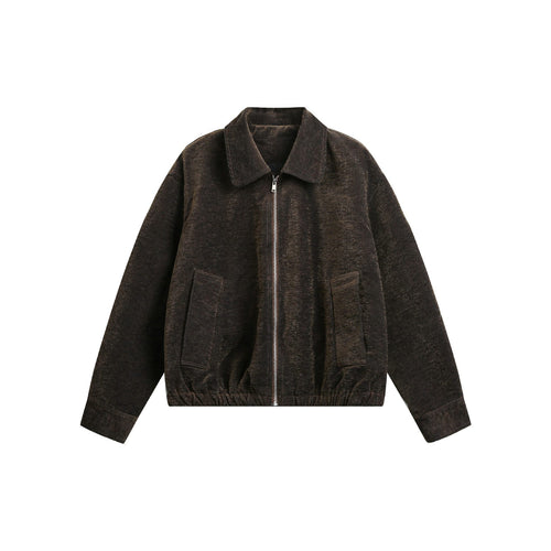 Unisex Boxy-Bomberjacke mit Hemdkragen, Frontreißverschluss und aufgesetzten Pattentaschen Shop Nory