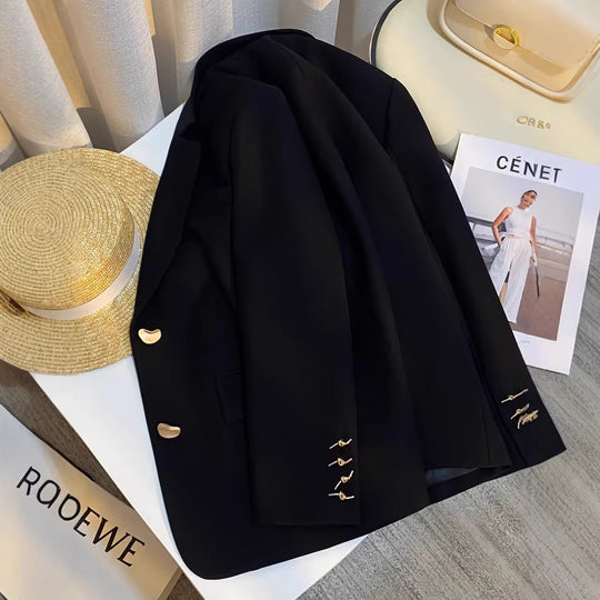 Damen Eleganter Blazer mit goldenen Details Shop Nory