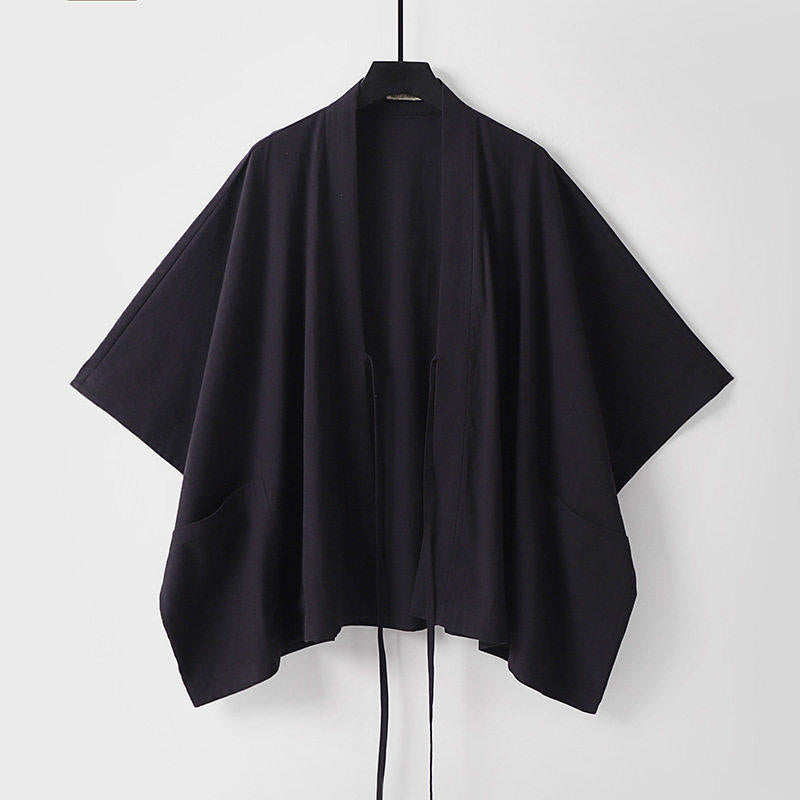 Damen Oversize Kimono-Cardigan mit Bindeband und aufgesetzten Taschen Shop Nory