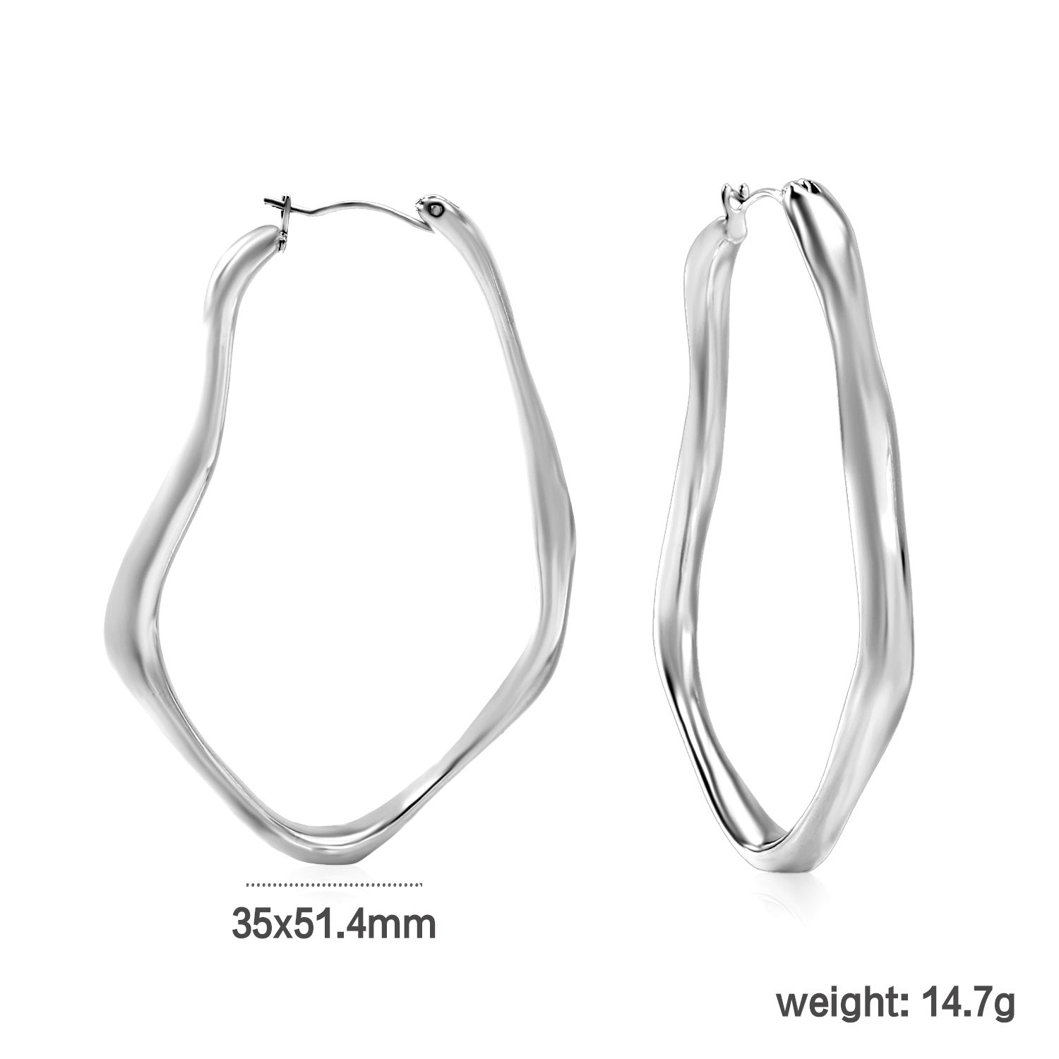 Damen Creolen mit elegantem und modernem Design aus hochwertigem Edelstahl Shop Nory