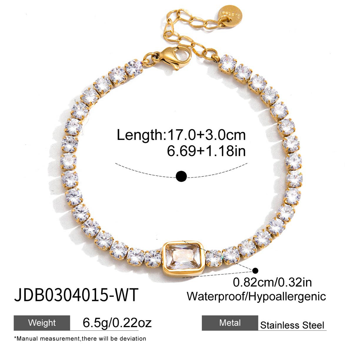 Damen Armband mit funkelnden Zirkonstein-Details und hochwertiger Edelstahlverarbeitung Shop Nory