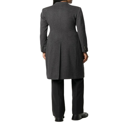 Damen Schlanker Tailoring-Longcoat mit Schalkragen, taillierter Nahtführung und verdeckter Knopfleiste Shop Nory