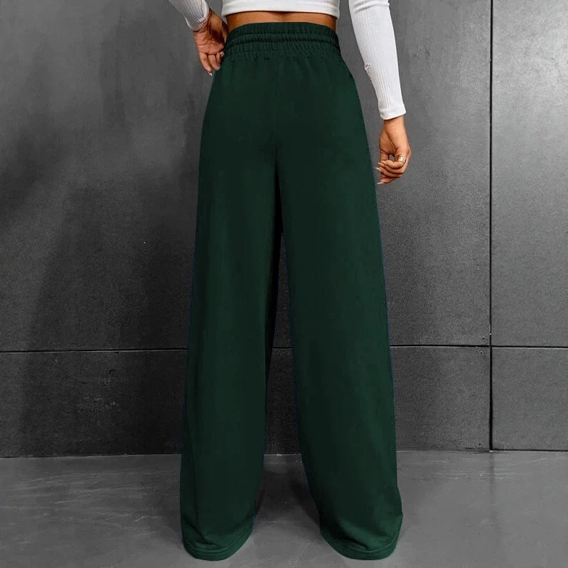Damen nan weite High-Waist Palazzo-Jogginghose mit Kordelzug und Bügelfalte Shop Nory