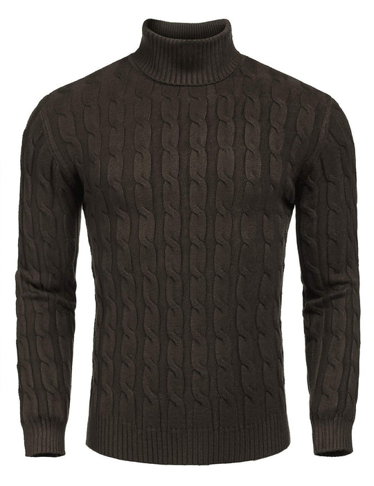 Herren Feinstrickpullover mit hohem Kragen