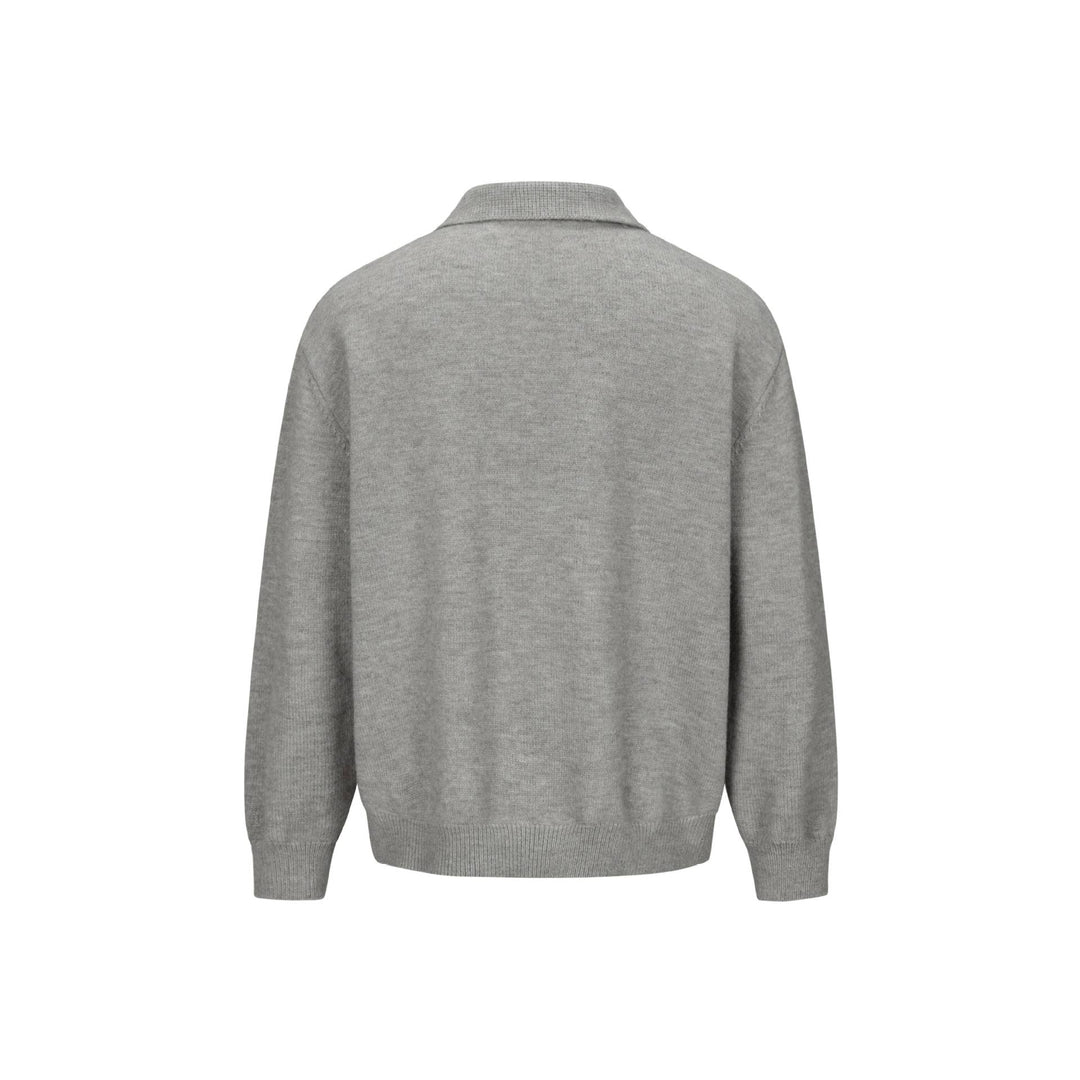 Herren Strick-Cardigan mit Hemdkragen, durchgehender Knopfleiste und geripptem Saum Shop Nory