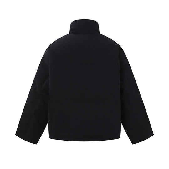 Herren Kurz geschnittener gesteppter Winterblouson mit Stehkragen und kontrastbesetzten Taschen Shop Nory