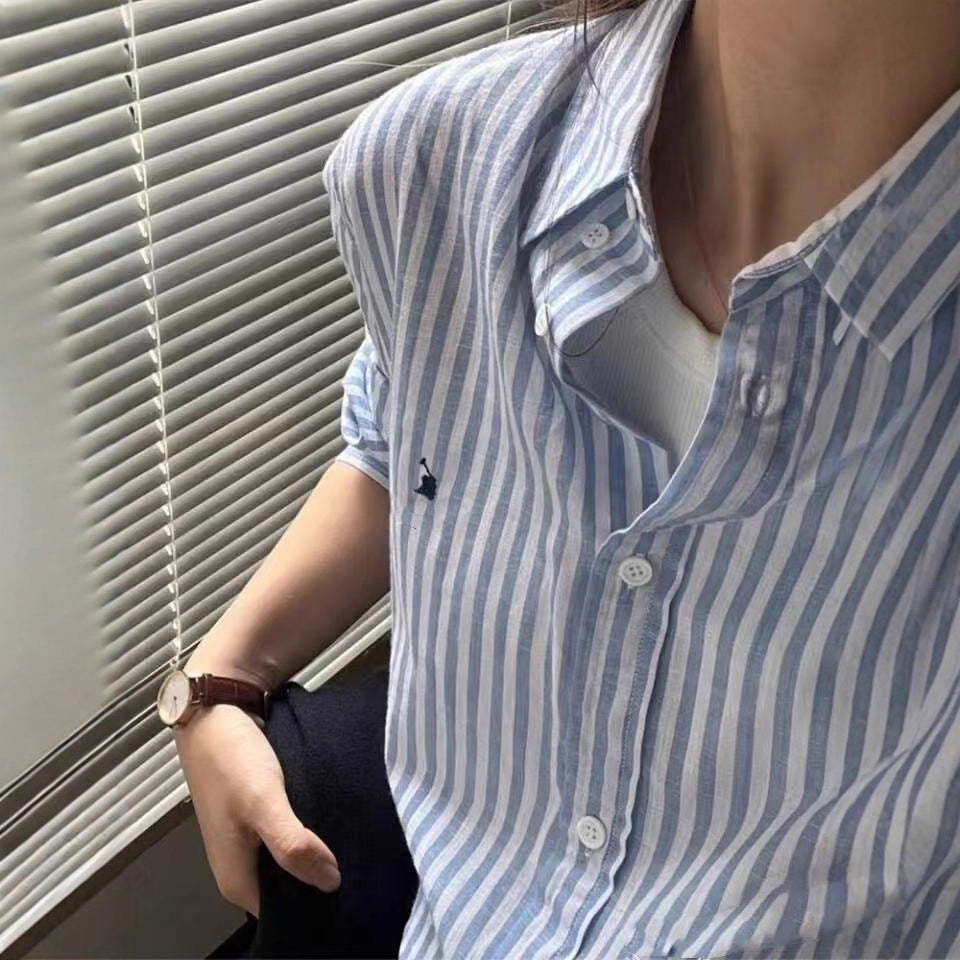 Damen Lässiges gestreiftes Hemd Shop Nory