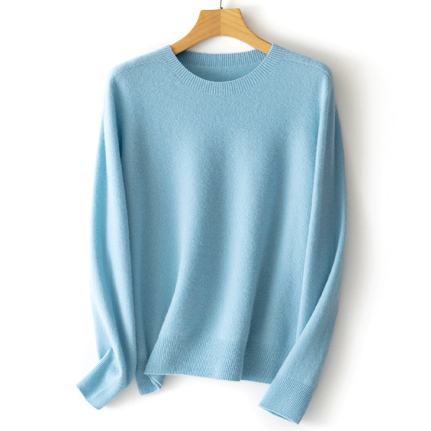 Damen Kaschmir-Mix Rundhalspullover mit Oversize-Schnitt Shop Nory