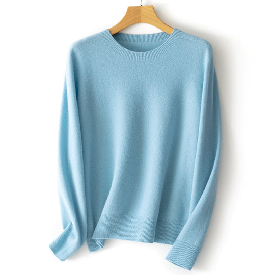Damen Kaschmir-Mix Rundhalspullover mit Oversize-Schnitt Shop Nory