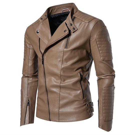 Herren Modische Bikerjacke aus Kunstleder Shop Nory
