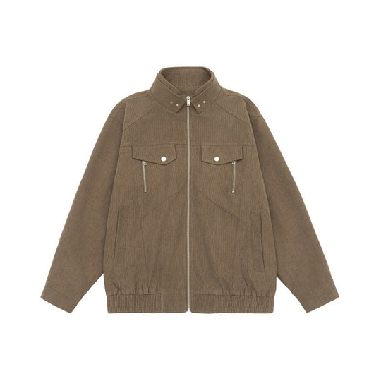 Herren Kurzjacke aus Teddy‑Fleece mit Stehkragen, aufgesetzten Brusttaschen und durchgehendem Reißverschluss Shop Nory