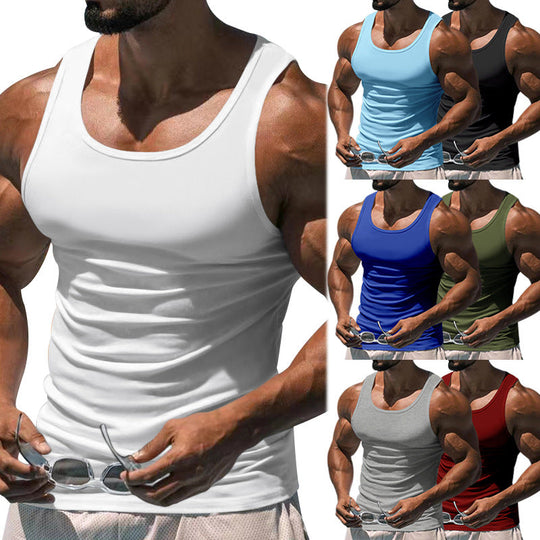 Herren atmungsaktives Sport-Tanktop mit körperbetontem Schnitt und feuchtigkeitsregulierendem Material