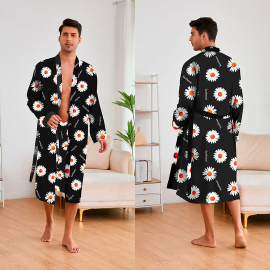 Herren Kimono mit modernem Muster und Gürtel – Shopnory