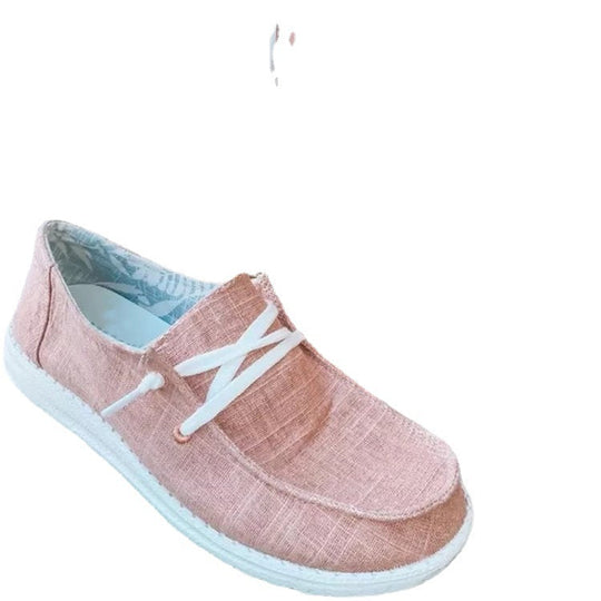 Damen Freizeit-Slip-On Schuhe mit elastischen Schnürdetails und rutschfester Sohle