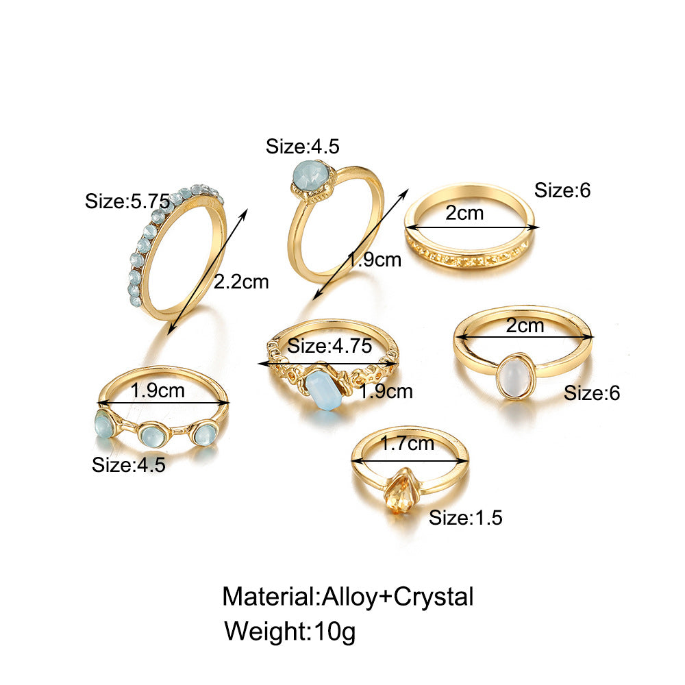 Damen Ring-Set mit eleganten Stein-Details Shop Nory