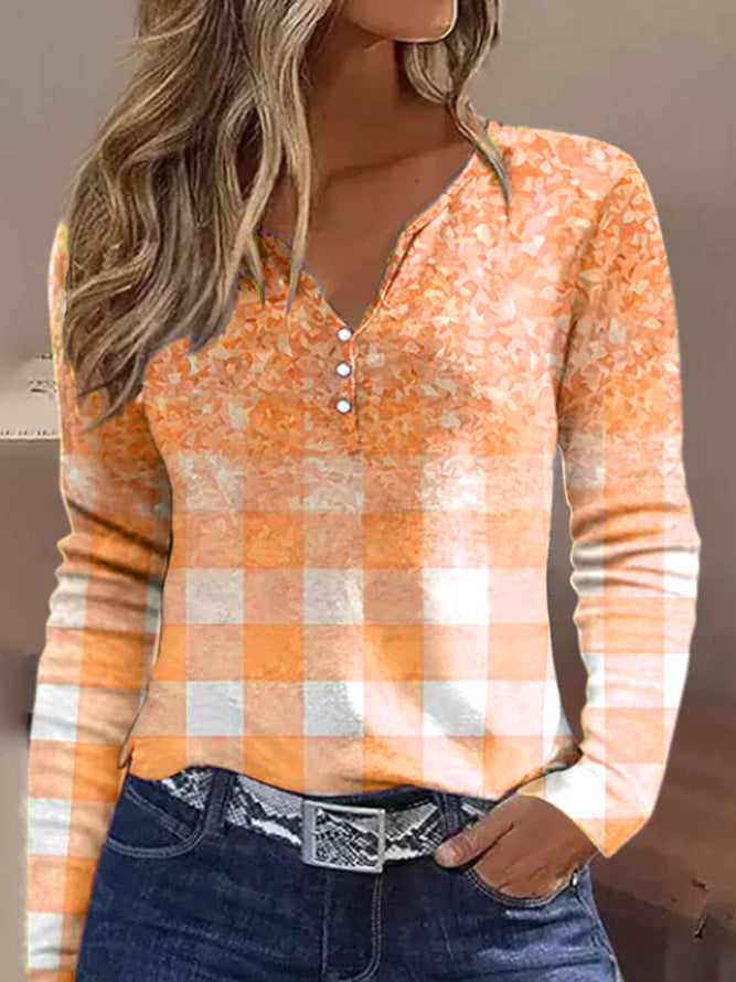 Damen Langarmshirt mit Knopfdetails