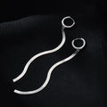 Damen Ohrhänger mit geschwungenem Design aus hochwertigem Edelstahl Shop Nory