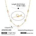 Damen Edelstahl Halskette mit funkelnden Kristalldetails Shop Nory